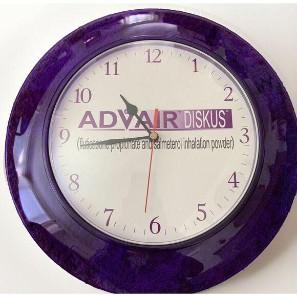 Advair Pharmaceuticals Drug‎ Rep Promotional Wall Clock - Picture 1 of 3